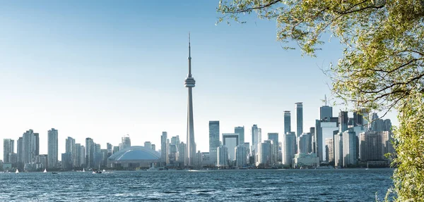 Blick Auf Die Skyline Von Toronto Von Der Mittelinsel Ontario — Stockfoto