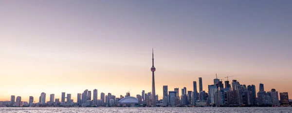Skyline Von Toronto Bei Sonnenuntergang Ontario Kanada — Stockfoto