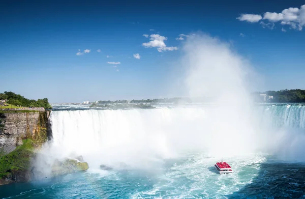 Flygfoto Berömda Vackra Niagara Vattenfall Sommardagen — Stockfoto
