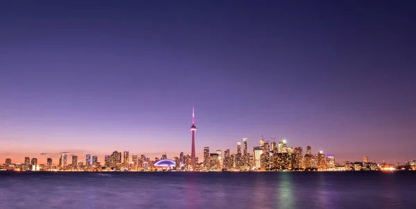 Toronto City Skyline Tramonto Ontario Canada — Foto Stock