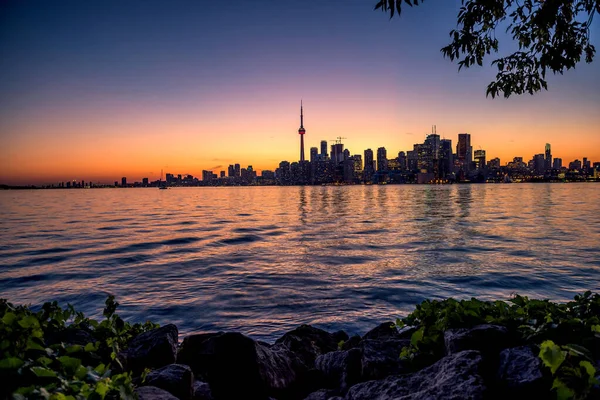 Toronto City Skyline Night Ontario Canada — Stock Photo, Image