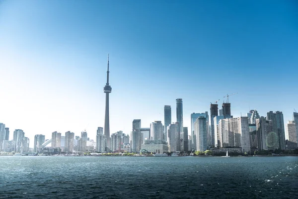 Vista Del Horizonte Ciudad Toronto Desde Centro Isla Ontario Canadá — Foto de Stock