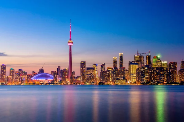 Toronto Cidade Horizonte Pôr Sol Ontário Canadá — Fotografia de Stock