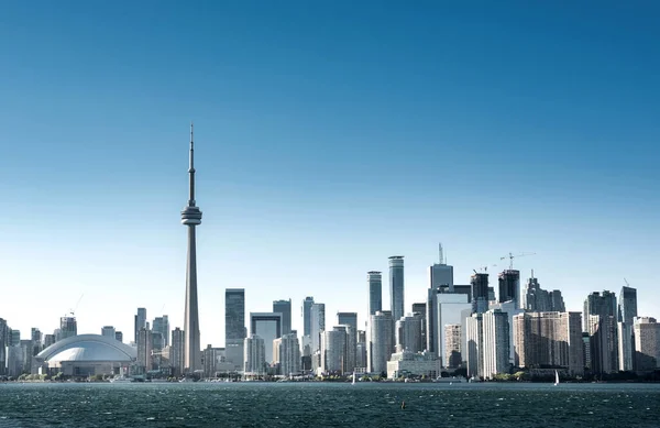 Vista Del Horizonte Ciudad Toronto Desde Centro Isla Ontario Canadá — Foto de Stock