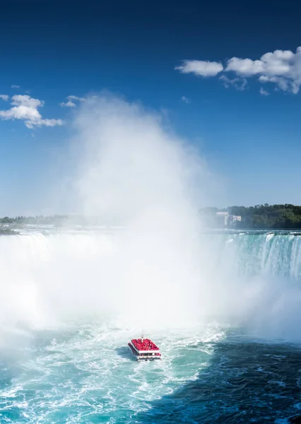 Luchtfoto Van Beroemde Prachtige Niagara Waterval Zomerdag — Stockfoto