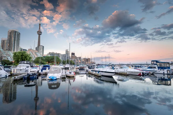 Toronto City Skyline Marina Quay West Ontario Canada — Stock Photo, Image