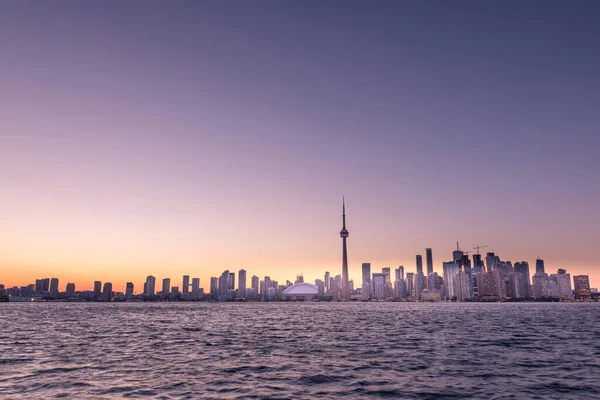 Skyline Von Toronto Bei Sonnenuntergang Ontario Kanada — Stockfoto