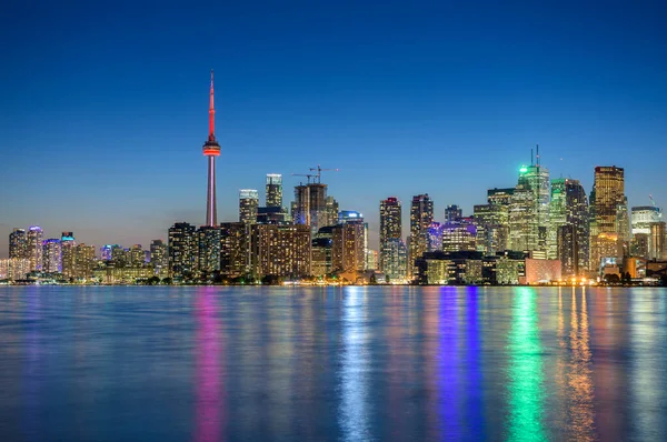Skyline Von Toronto Bei Nacht Ontario Kanada — Stockfoto
