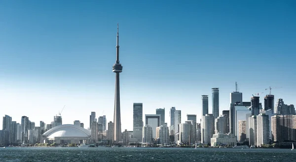 Vista Del Horizonte Ciudad Toronto Desde Centro Isla Ontario Canadá — Foto de Stock