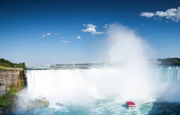 Flygfoto Berömda Vackra Niagara Vattenfall Sommardagen — Stockfoto