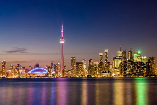 Toronto Cidade Horizonte Pôr Sol Ontário Canadá — Fotografia de Stock