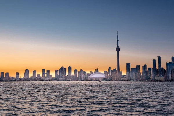 Skyline Von Toronto Bei Sonnenuntergang Ontario Kanada — Stockfoto