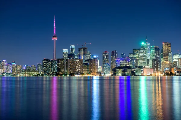 Toronto Cidade Skyline Noite Ontário Canadá — Fotografia de Stock