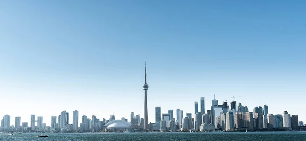 Plano Panorámico Del Horizonte Ciudad Toronto Ontario Canadá — Foto de Stock