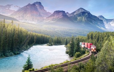 Morant eğrisi Banff Ulusal Parkı, Alberta Kanada