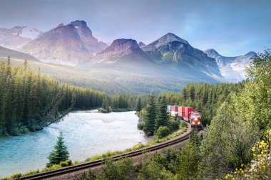 Morant eğrisi Banff Ulusal Parkı, Alberta Kanada