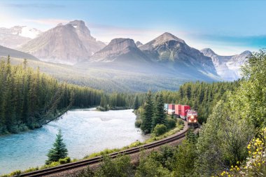 Morant eğrisi Banff Ulusal Parkı, Alberta Kanada