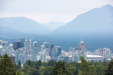 Vancouver City silueti, British Columbia, Kanada