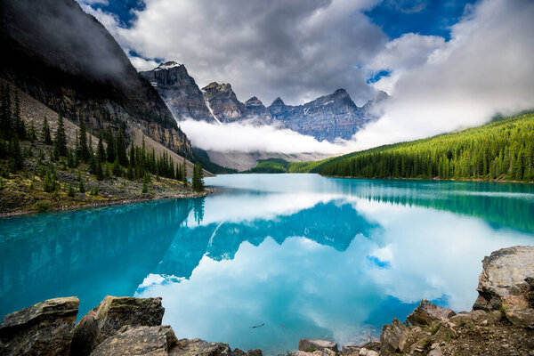 Beautiful Moraine lake in Banff national park, Alberta, Canada
