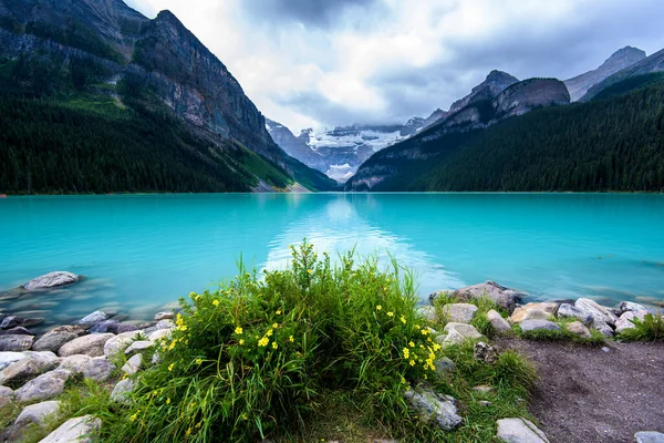 Lake Louise Banff Nemzeti Park Kanada — Stock Fotó