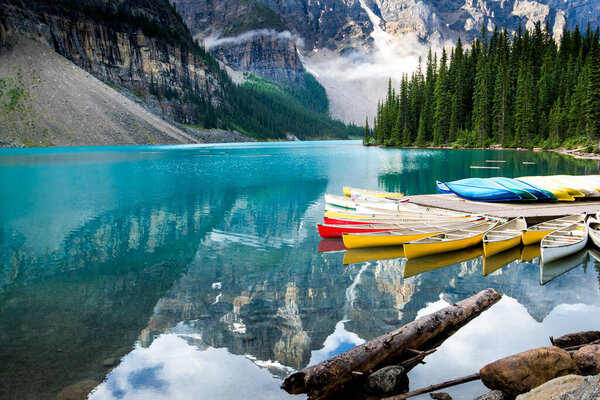 Beautiful Moraine lake in Banff national park, Alberta, Canada