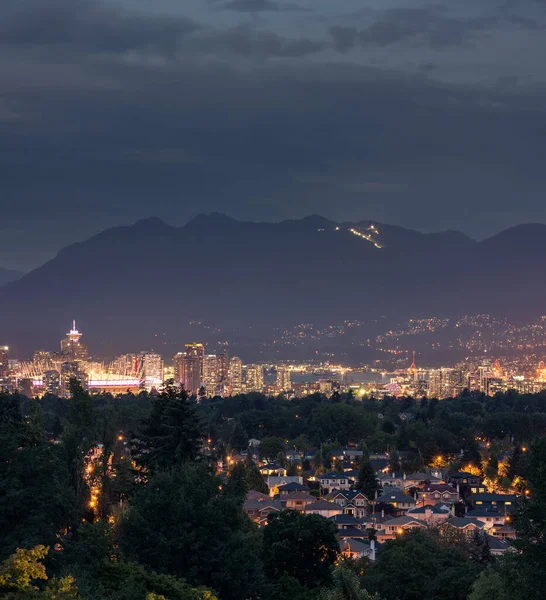 Vancouver Stad Skyline Och Berg British Columbia Kanada — Stockfoto