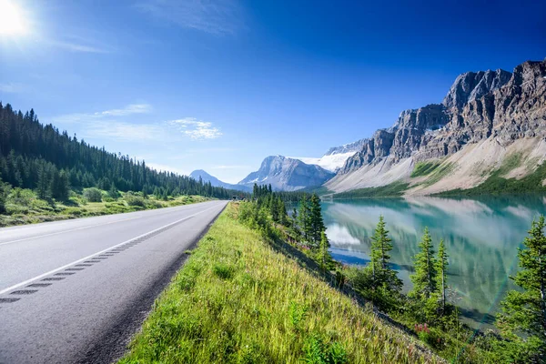 Lac Bow Parc National Banff Alberta Canada — Photo