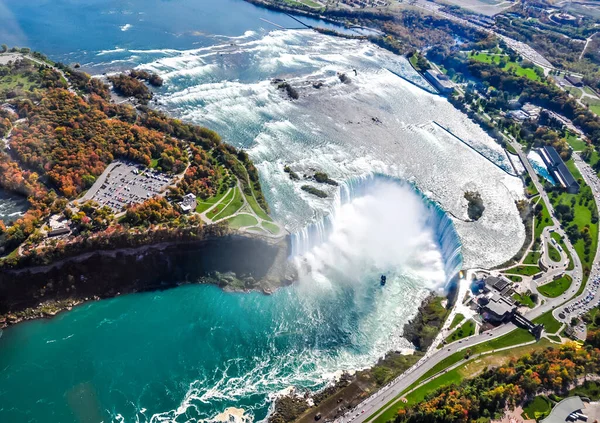 Niagara Waterval Van Boven Luchtfoto Van Niagara Waterval — Stockfoto