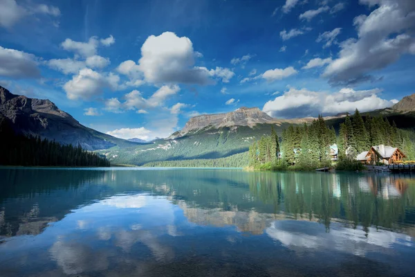 Beau Lac Emeraude Parc National Yoho Colombie Britannique Canada — Photo