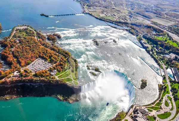 Niagara Şelalesi Yukarıdan Niagara Şelalesi Nin Havadan Görünüşü — Stok fotoğraf