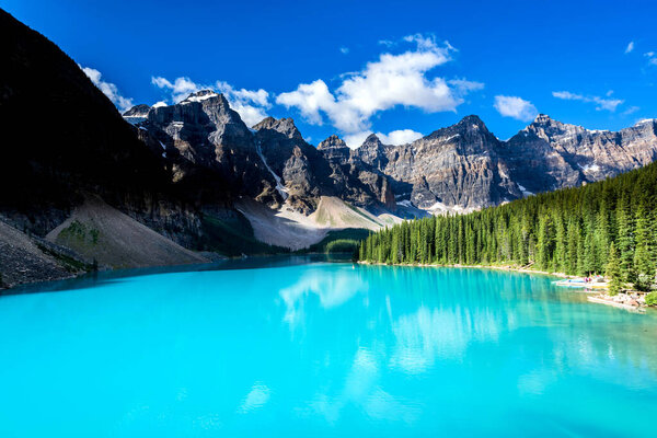 Beautiful Moraine lake in Banff national park, Alberta, Canada
