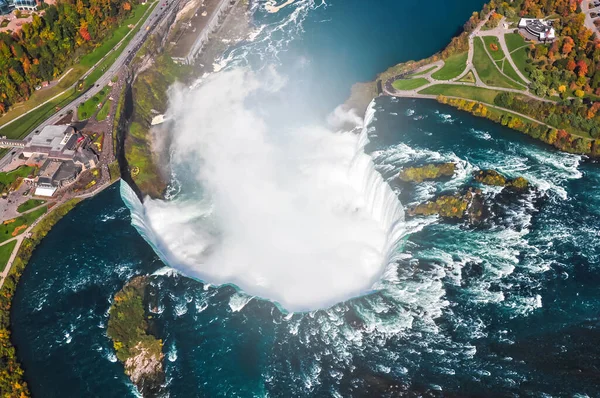 Niagara Vattenfall Ovanifrån Flygfoto Över Niagara Vattenfall — Stockfoto