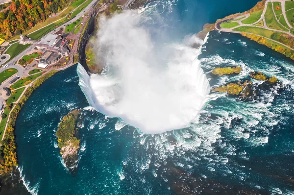 Niagara Vattenfall Ovanifrån Flygfoto Över Niagara Vattenfall — Stockfoto