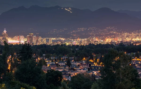 Vancouver Stad Skyline Och Berg British Columbia Kanada — Stockfoto