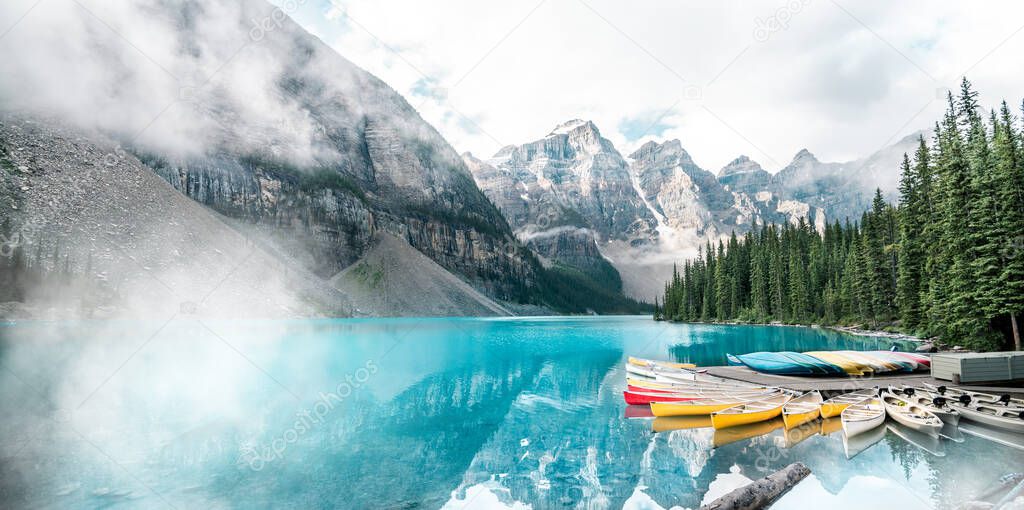 Beautiful Moraine lake in Banff national park, Alberta, Canada