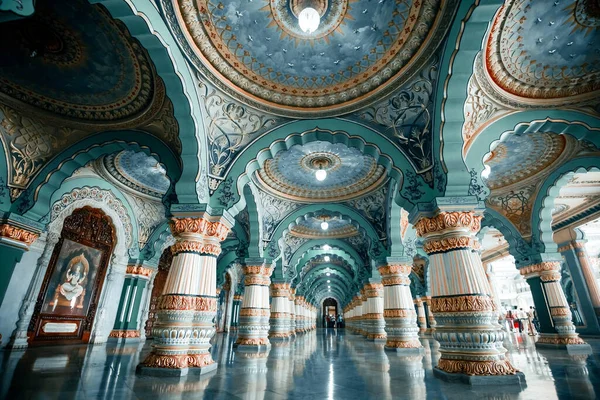 stock image Beautiful Mysore palace in India