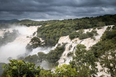 Shivanasamudra falls in Chamarajanagar District of the state of Karnataka, India clipart