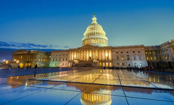Egyesült Államok Capitol Épülete Éjszaka Washington Amerikai Egyesült Államok — Stock Fotó