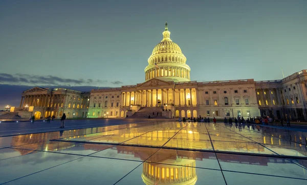 Das Kapitol Der Vereinigten Staaten Washington Der Nacht — Stockfoto