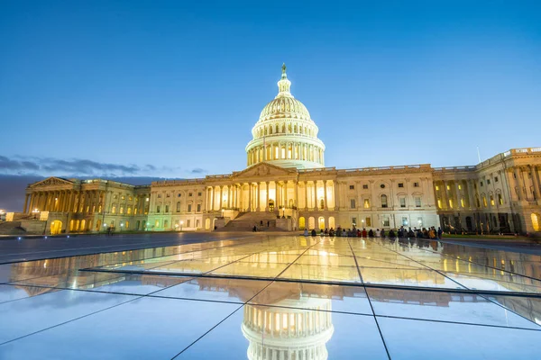 Förenta Staternas Huvudstadsbyggnad Natten Washington Förenta Staterna — Stockfoto