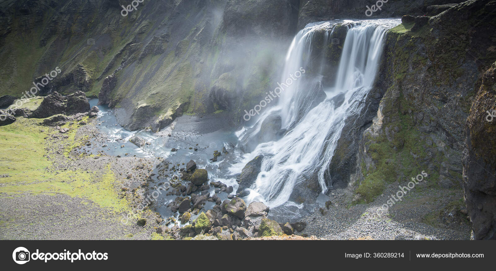 Fagrifoss Waterfall Iceland Stock Photo by ©surangastock 360289214