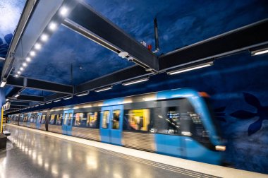 Stockholm, İsveç 'teki güzel metro istasyonları