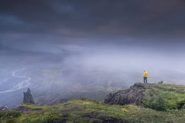 Vackert Bergslandskap Sommaren Island — Stockfoto