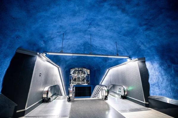 Stockholm Sveç Teki Güzel Metro Istasyonları — Stok fotoğraf
