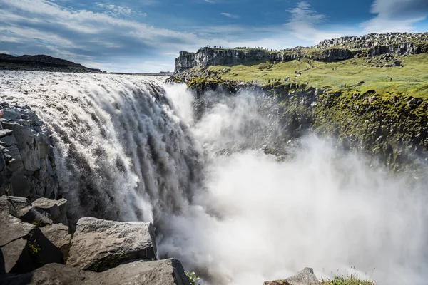 Wodospad Dettifoss Latem Islandia — Zdjęcie stockowe