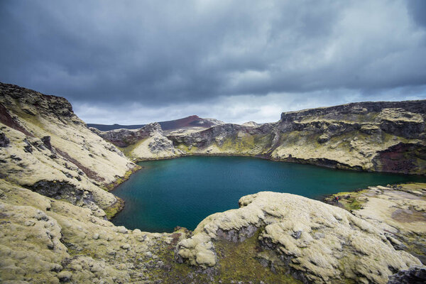 Laki craters or Lakaggar is a volcanic fissure in the south of Iceland