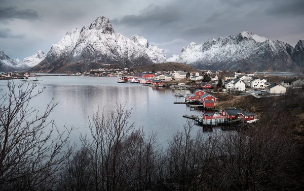 Indah Lanskap Musim Dingin Kepulauan Lofoten Norwegia — Stok Foto