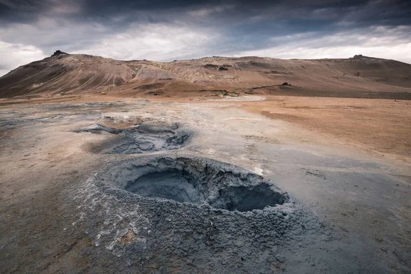 Γεωθερμική Περιοχή Hverir Στη Myvatn Ισλανδίας — Φωτογραφία Αρχείου