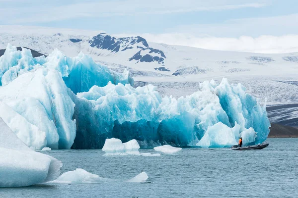 Λίμνη Παγετώνα Jokulsarlon Ισλανδία — Φωτογραφία Αρχείου