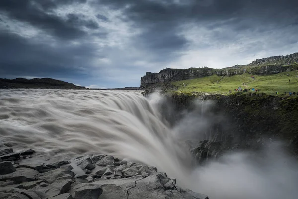 Wodospad Dettifoss Latem Islandia — Zdjęcie stockowe